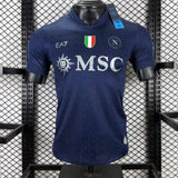 Camisola Napoles 2025-26 Alternativa Azul UCL Versão Jogador
