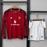 Kit Criança Manga Comprida M-United 2025-26 Principal