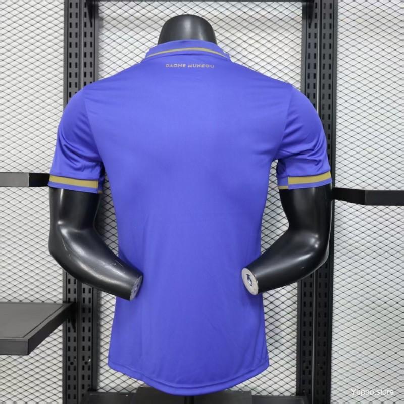 Camisola AS Monaco 2025-26 Alternativa Azul Versão Jogador