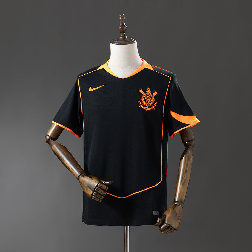 Camisola SC Corinthians 2025-26 Alternativa Preta/Laranja Versão Adepto