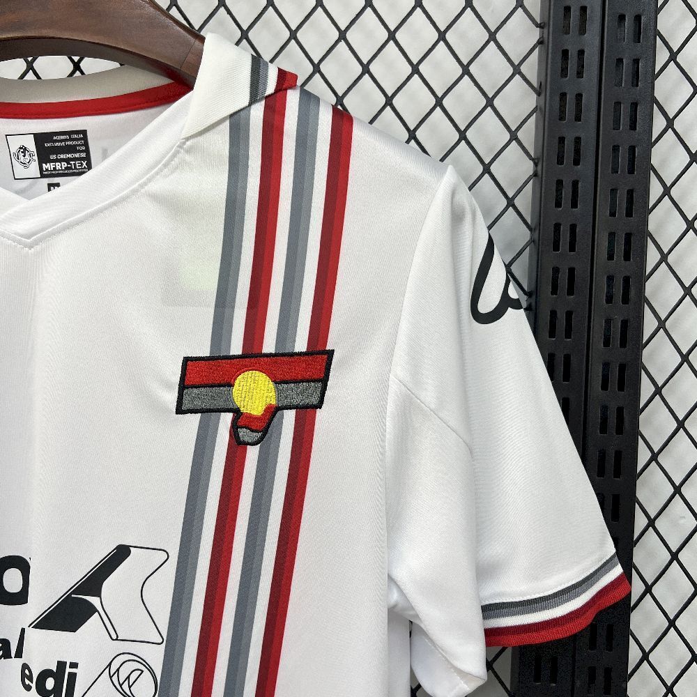 Camisola US Cremonese 2025-26 Alternativa Branca Versão Adepto