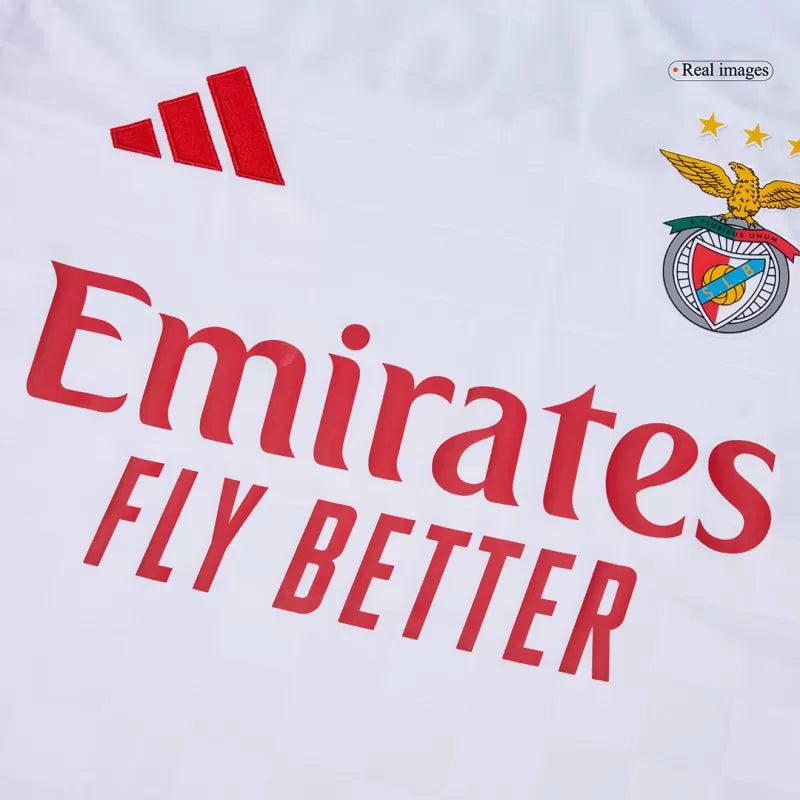 Camisola SLB 2025-26 Alternativa Branca Versão Adepto