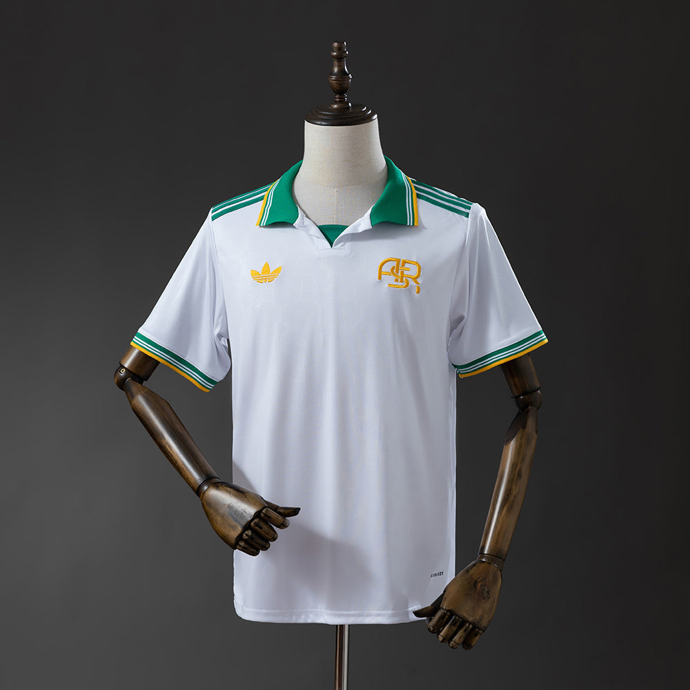 Camisola AS Roma 2025-26 Alternativa Branca Versão Adepto