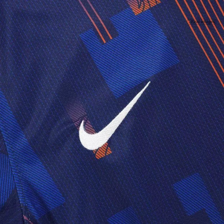 Camisola Paises Baixos 2024 Alternativa Azul Versão Adepto