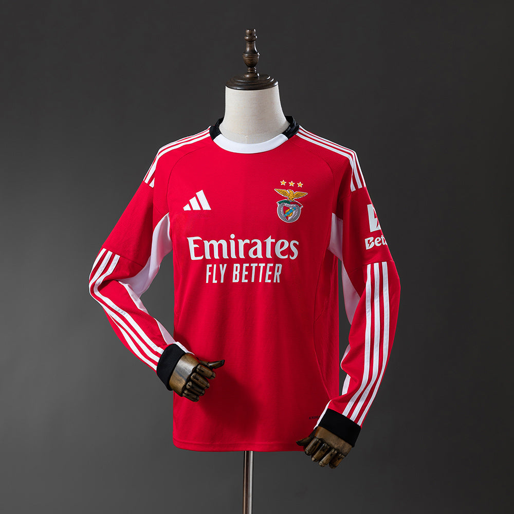 Camisola Manga Comprida SLB 2025-26 Principal Versão Adepto