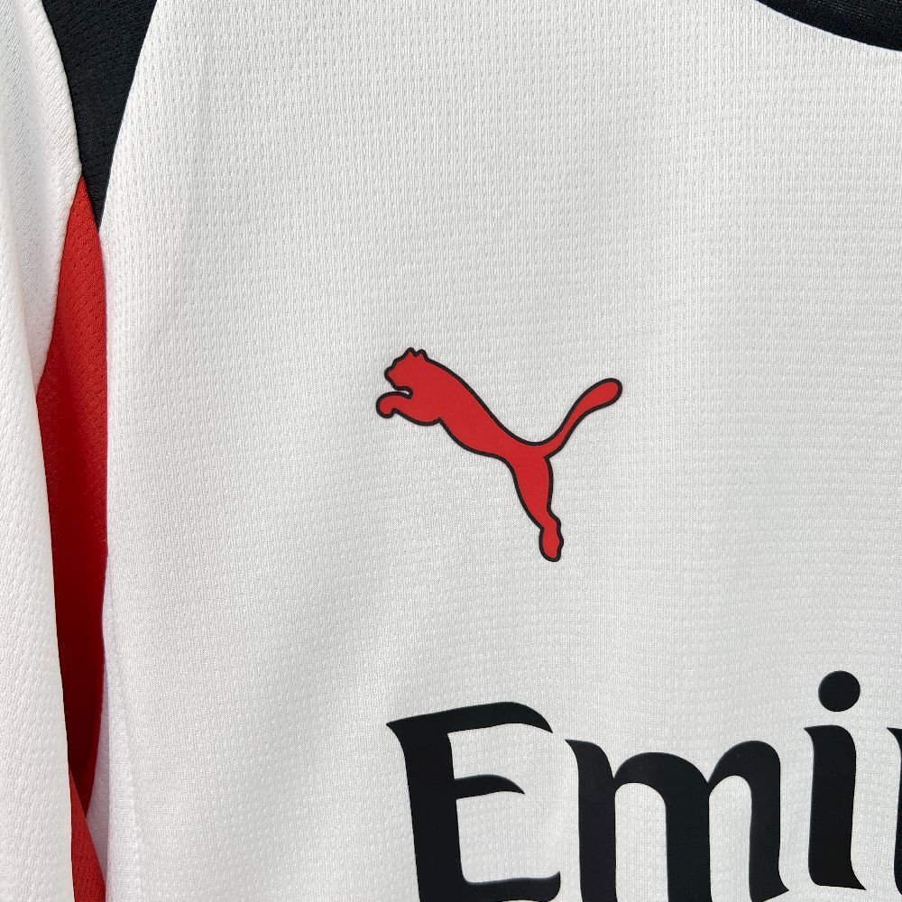 Camisola Manga Comprida Ac Milan 2025-26 Alternativa Branca Versão Adepto