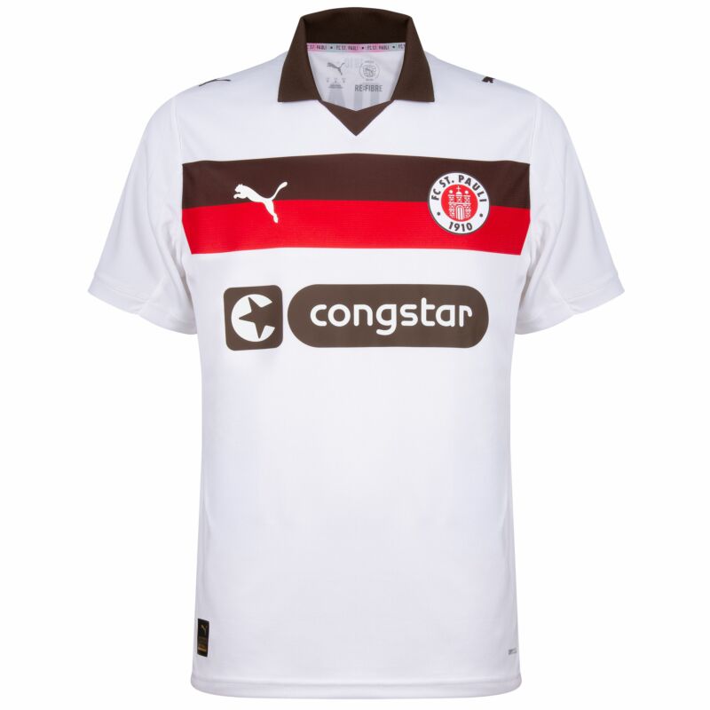 Camisola FC St. Pauli 2025-26 Alternativa Branca Versão Adepto