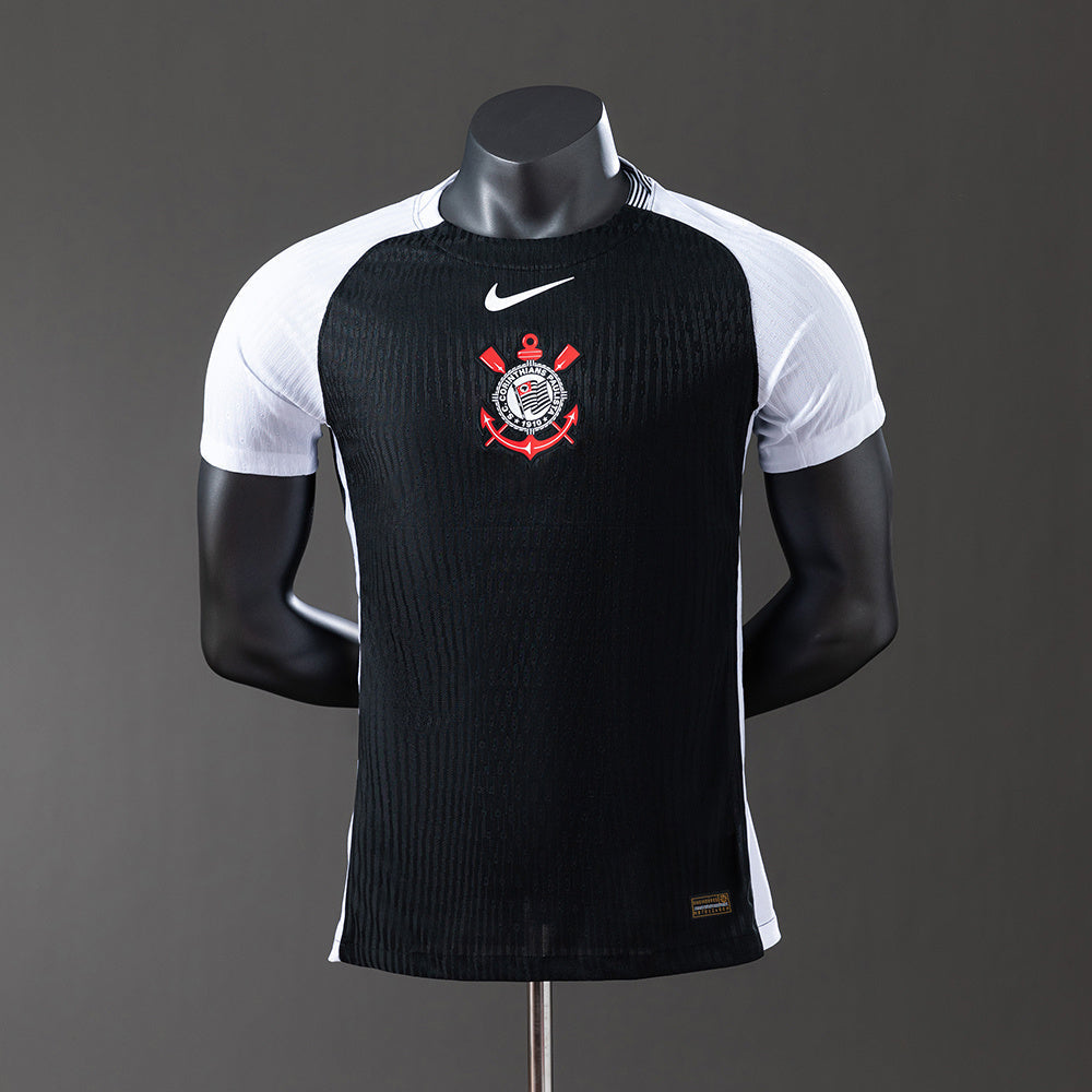 Camisola SC Corinthians 2025-26 Alternativa Preta Lisa Versão Jogador