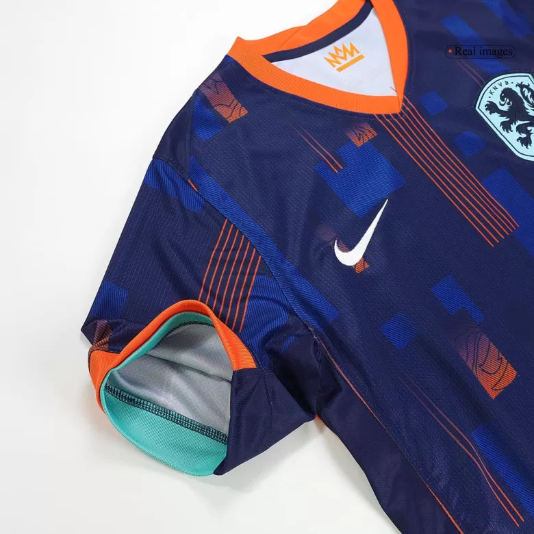 Camisola Paises Baixos 2024 Alternativa Azul Versão Adepto