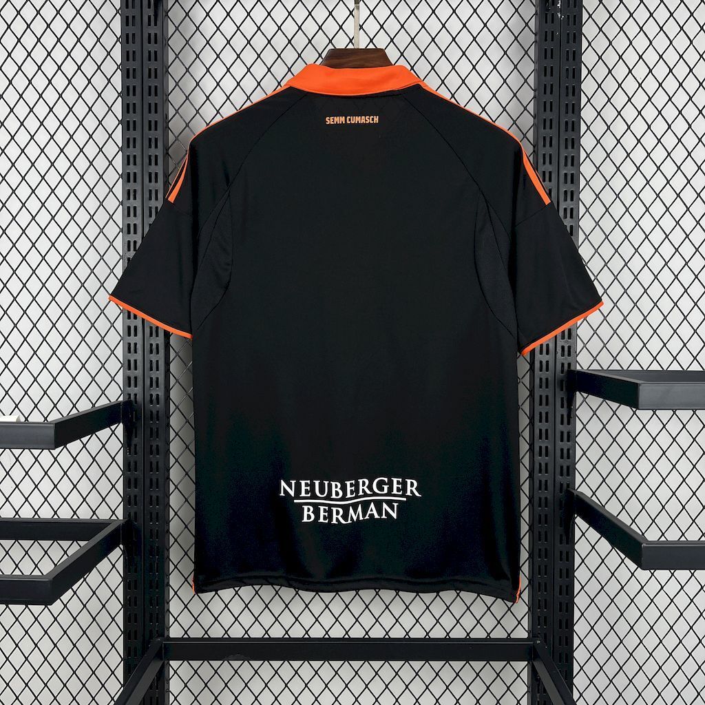 Camisola Como 1907 2025-26 Alternativa Preta/Amarela Versão Adepto