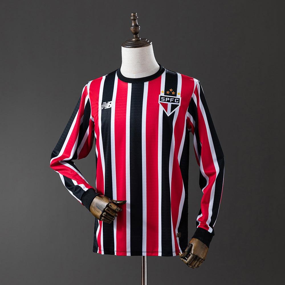Camisola Manga Comprida São Paulo FC 2025-26 Alternativa Riscas Lisa Versão Adepto