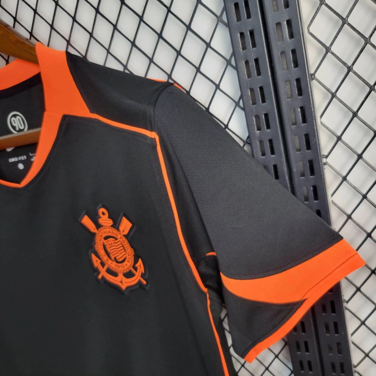 Camisola SC Corinthians 2025-26 Alternativa Preta/Laranja Versão Adepto