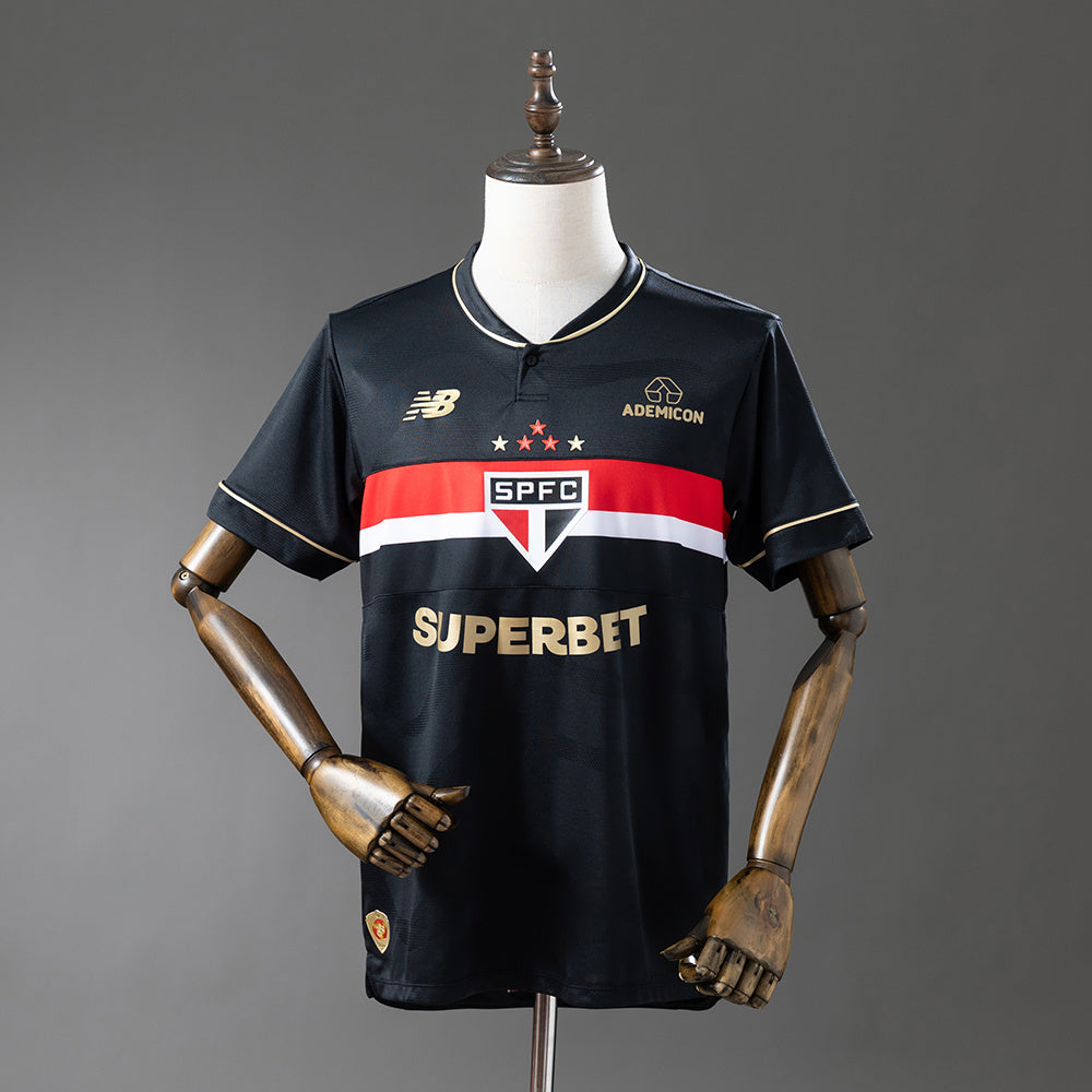 Camisola São Paulo FC 2025-26 Alternativa Preta Versão Adepto
