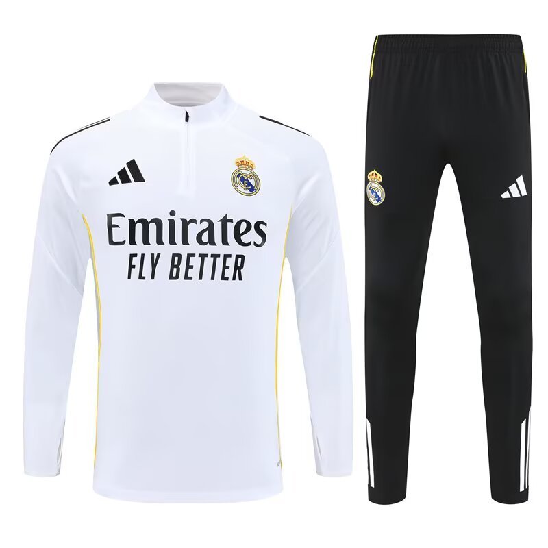 Fato de Treino Real Madrid CF 2025-26 - Camisola com Fecho