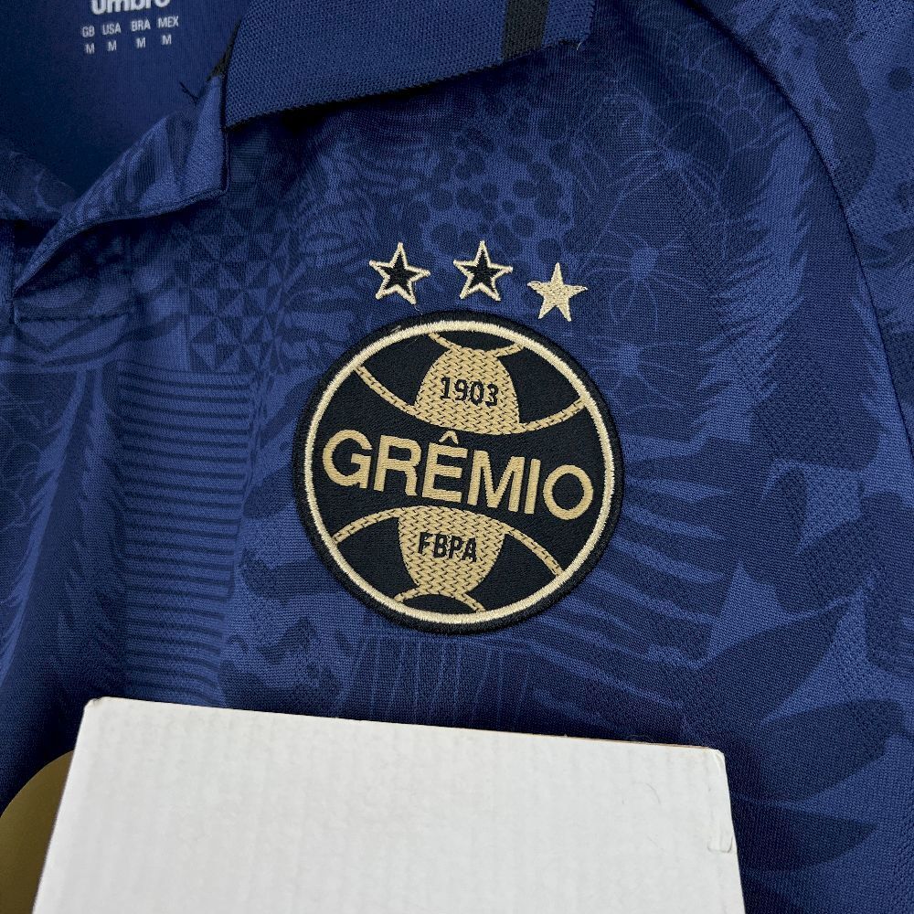 Camisola Gremio 2025-26 Alternativa Azul Escura Versão Adepto